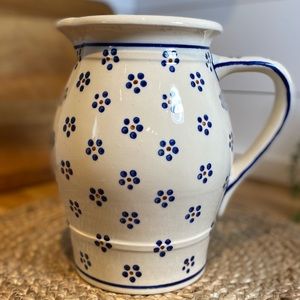 Boleslawiec Polish Pottery Ceramic Pitcher Hand Made in Poland